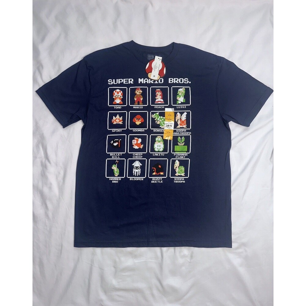 Nintendo Super Mario Men's Super Mario Character Boxed Shirt L